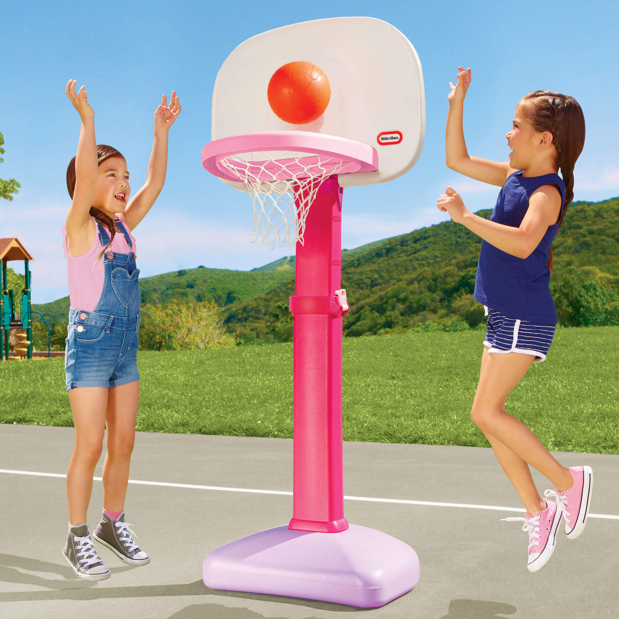 TotSports? Easy Score? Pink Basketball Set with 3 Basketballs - Image 2
