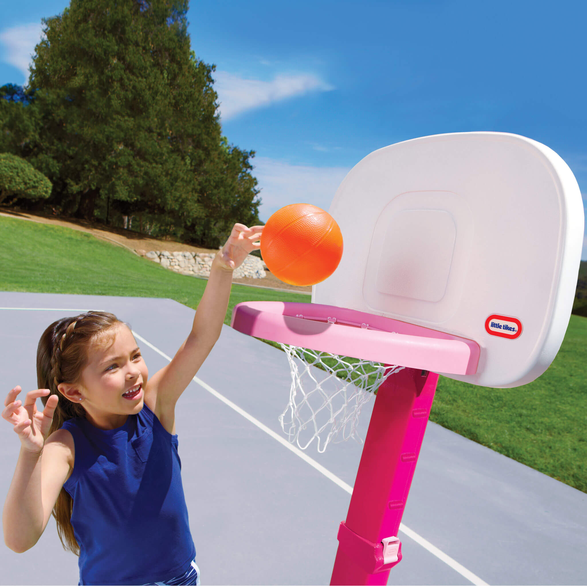 TotSports? Easy Score? Pink Basketball Set with 3 Basketballs - Image 4