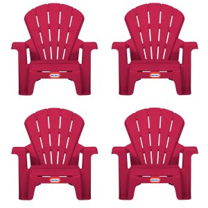 Garden Chairs - Red 4 Pack